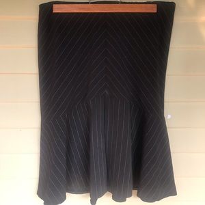 Black skirt with pink pin stripe